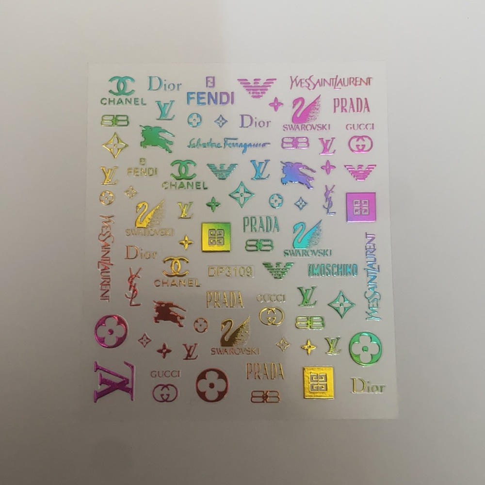 HOLOGRAPHIC DESIGNER NAIL STICKERS